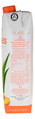 Aloe Vera Peaches (Miąższ z liści aloesu z sokiem z brzoskwiń oraz Witaminą C) 1L FOREVER