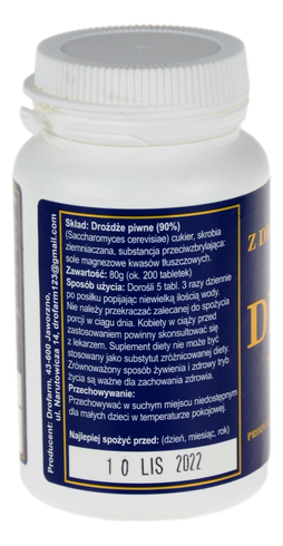 Drovit - tabletki z drożdży piwnych 200 tabl. DROFARM