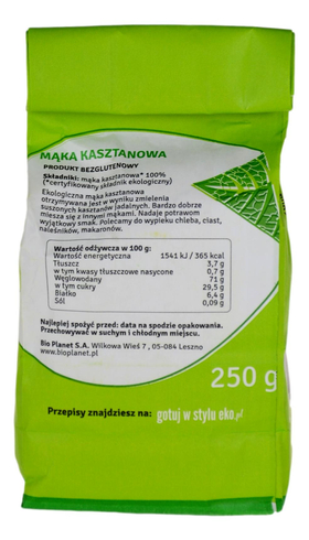 Mąka kasztanowa bezglutenowa BIO 250g BIO PLANET