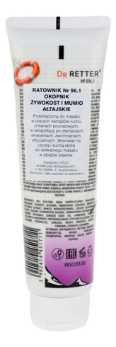 Balsam z żywokostem i mumio ałtajskim - Ratownik 96 - 100g DR RETTER