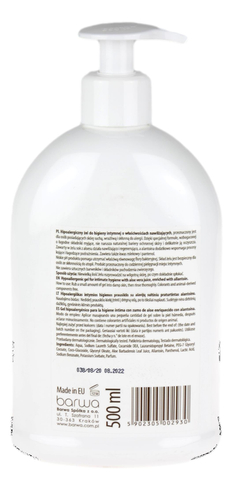 Hipoalergiczny żel do higieny intymnej z sokiem z aloesu 500ml BARWA