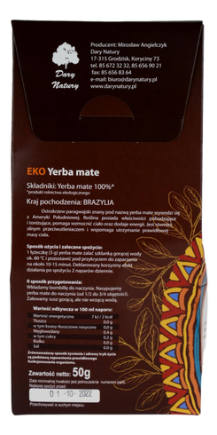 YERBA MATE Eko 50g DARY NATURY
