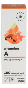 Witamina A w kroplach 30ml AURA