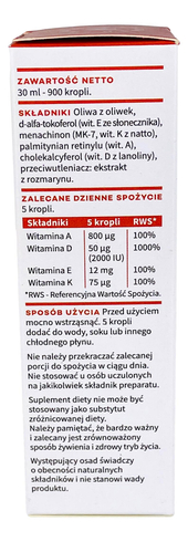 Witamina ADEK w kroplach 30ml AURA