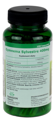 Gymnema Sylvestre 400mg - 100kaps SWANSON