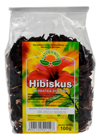 Hibiskus herbatka ziołowa 100g NATURA WITA