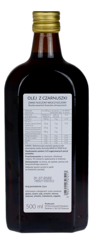 Olej z czarnuszki 500ml OLVITA