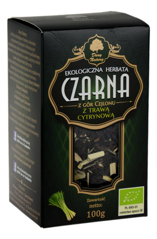 Herbata czarna z trawą cytrynową EKO 100g DARY NATURY