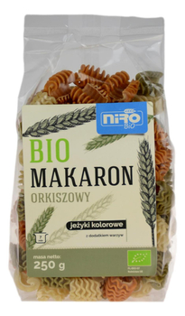 Makaron orkiszowy jeżyki kolorowe BIO 250g NIRO