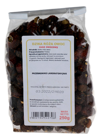 Dzika róża owoc 250g NATURA WITA