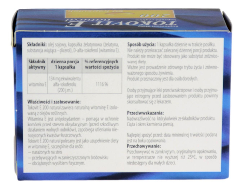 Tokovit E 200 natural 60 kapsułek HASCO-LEK