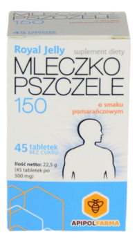 Mleczko pszczele 150 300mg 45kaps APIPOL FARMA