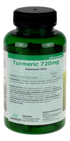Turmeric (Kurkuma) 720mg - 100kaps SWANSON