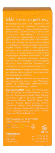 Lekki krem nagietkowy 50ml SYLVECO