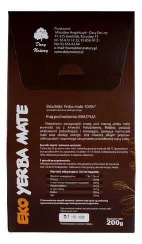 YERBA MATE Eko 200g DARY NATURY