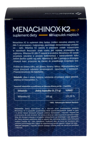 Menachinox Witamina K2 MK-7 60 kapsułek - XENICO PHARMA