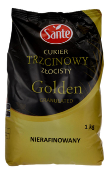 Cukier trzcinowy złocisty Golden Granulated 1kg SANTE