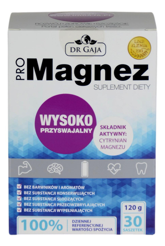 ProMagnez - Cytrynian Magnezu - 30 saszetek 120g DR GAJA