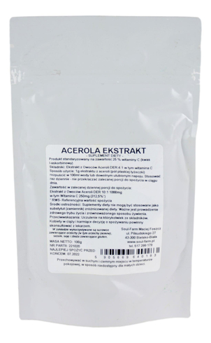 Acerola proszek - naturalna Witamina C - 100g SOUL-FARM