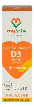Witamina D3 FORTE 4000 j.m. 30ml MY VITA