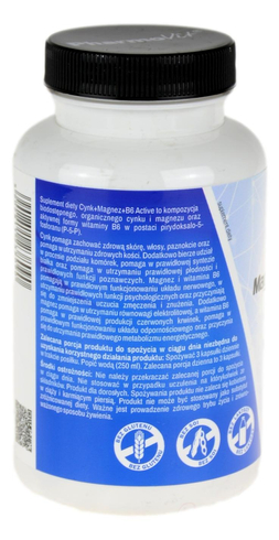 Cynk + Magnez + B6 Active 120kaps PHARMOVIT