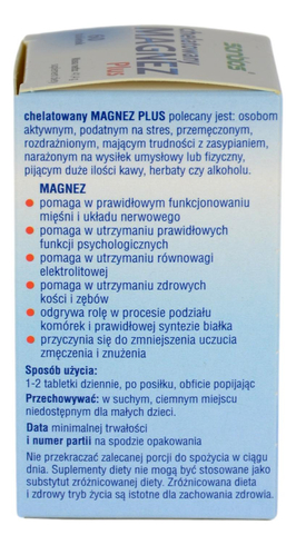 Magnez Chelatowany Plus 60 tabletek SANBIOS