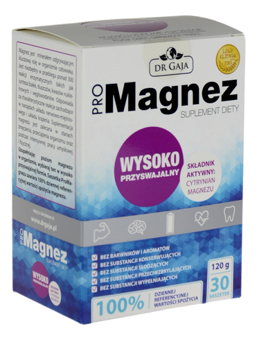 ProMagnez - Cytrynian Magnezu - 30 saszetek 120g DR GAJA