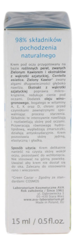 Bio Alga - Krem pod oczy - Gładka skóra 15ml AVA