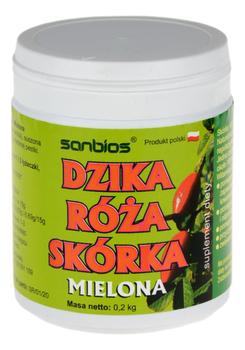 Dzika róża skórka mielona 200g SANBIOS