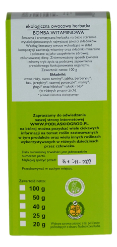 Herbatka Bomba Witaminowa EKO 100g DARY NATURY