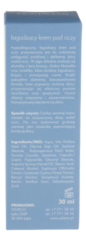 Krem pod oczy łagodzący 30ml SYLVECO