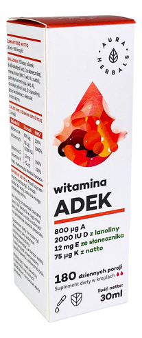 Witamina ADEK w kroplach 30ml AURA
