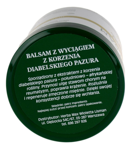 Balsam z wyciągiem z korzenia diabelskiego pazura 250ml HERBAMEDICUS