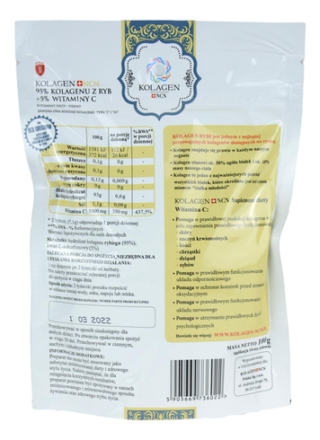 Kolagen NCN Młodości (kolagen + witamina C) - proszek 100g