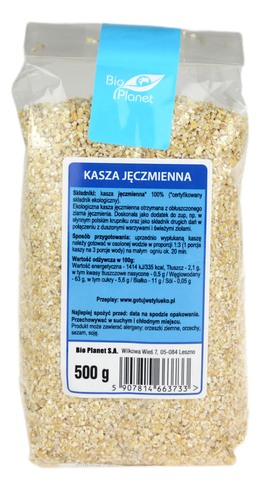 Kasza jęczmienna BIO 500g BIO PLANET