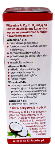Witamina ADEK w kroplach 20ml DR. JACOB'S