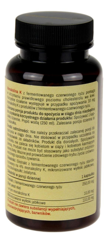 Ekstrakt czerwonych drożdży z ryżu (Monakolina K) 90kaps PHARMOVIT