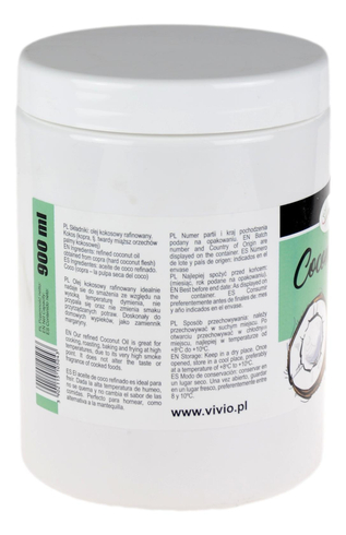 Olej kokosowy Rafinowany 900ml VIVIO