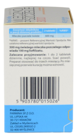 Mleczko pszczele 300 600mg 45kaps APIPOL FARMA