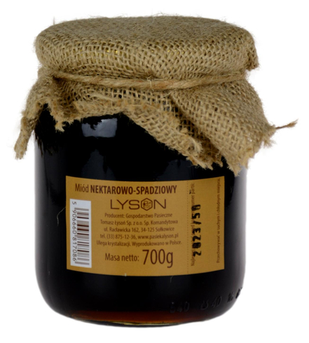 Miód nektarowo-spadziowy 700g ŁYSOŃ