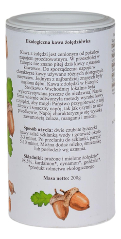 Kawa żołędziówka BIO 200g DARY NATURY