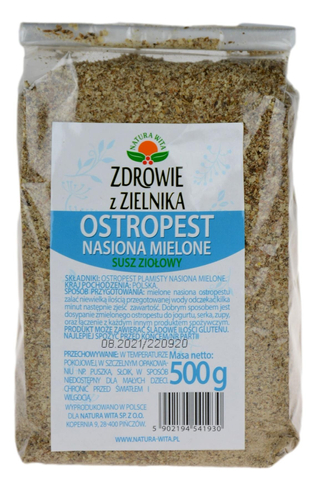 Ostropest nasiona mielone 500g NATURA WITA