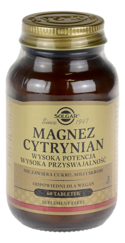 Magnez cytrynian 60 tabl. SOLGAR