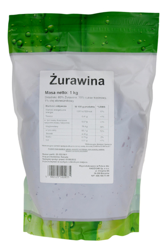 Żurawina suszona 1kg VIVIO