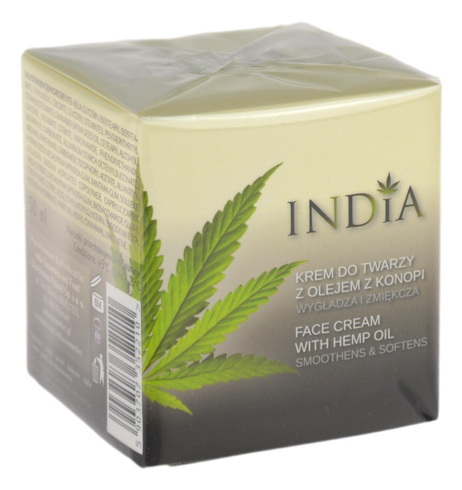 Krem do twarzy z olejkiem z konopi 50ml INDIA