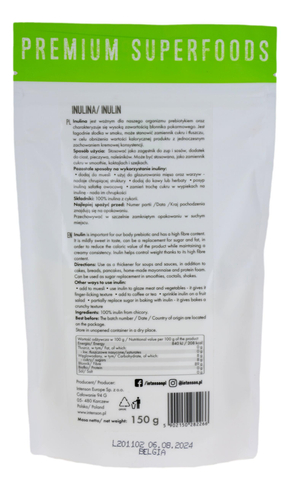 Inulina z cykorii (Naturalny Prebiotyk) 150g INTENSON