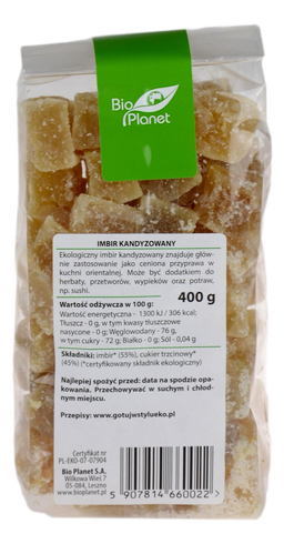 Imbir kandyzowany BIO 400g BIO PLANET