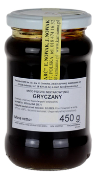 Miód gryczany 450g Pasieka BARĆ Kamianna