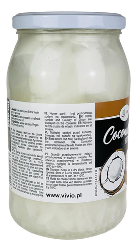 Olej kokosowy Nierafinowany BIO 900ml VIBIO