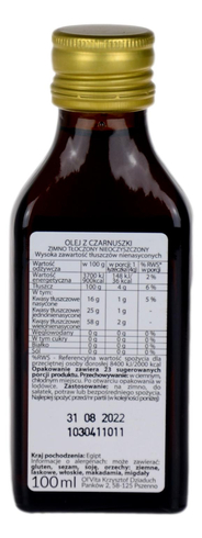 Olej z czarnuszki 100ml OLVITA